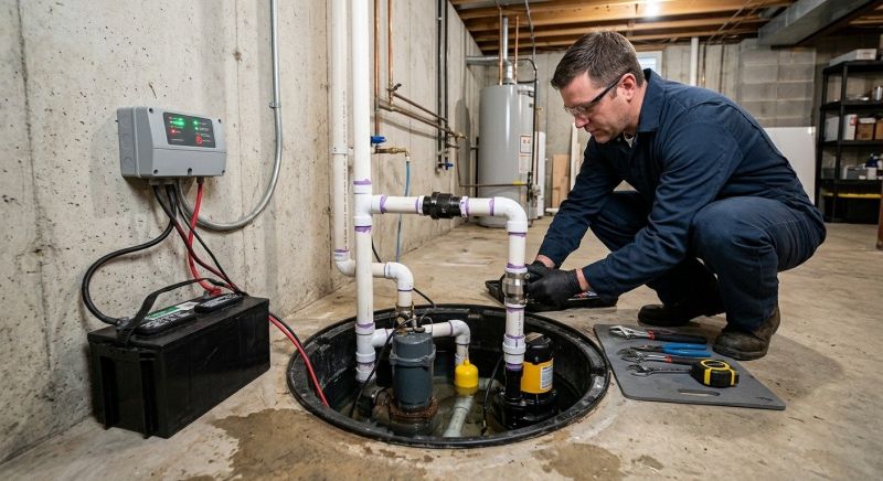 Sump Pump Relocation in West Des Moines, IA